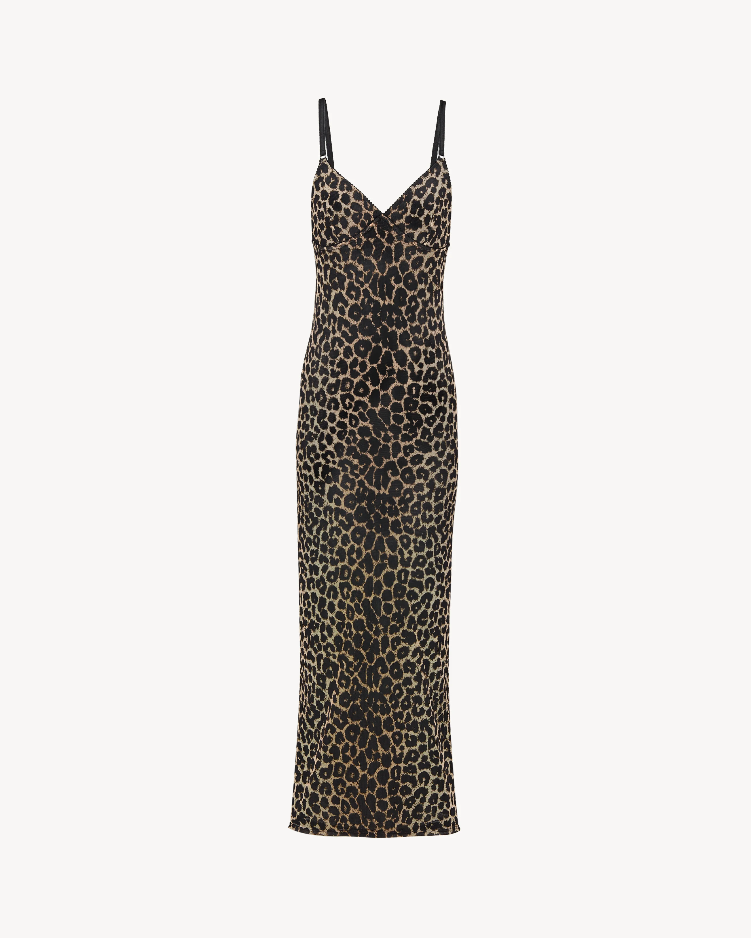 SLIP DRESS IN LEOPARD TULLE - 1