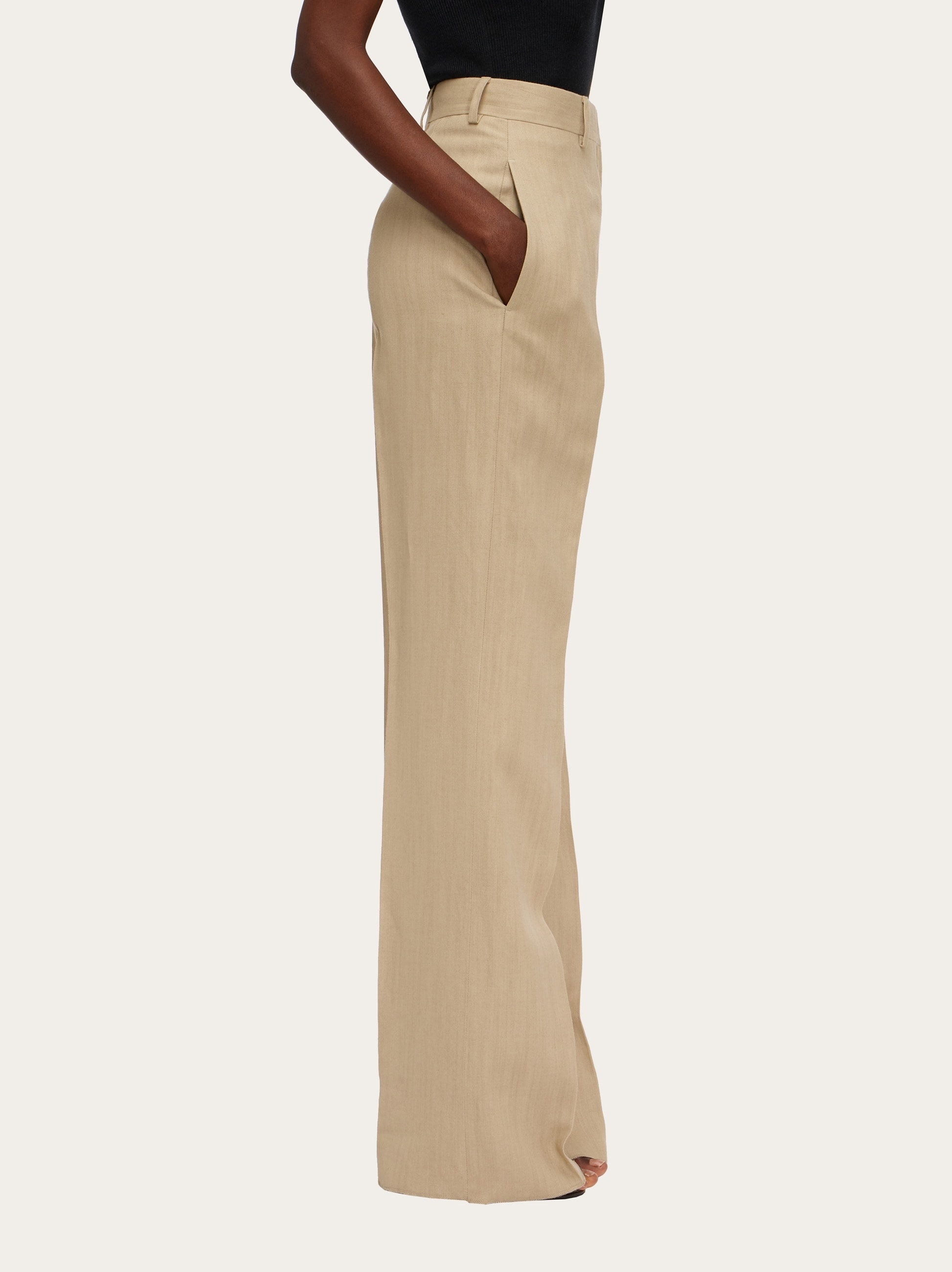 Linen blend tailored trouser - 3