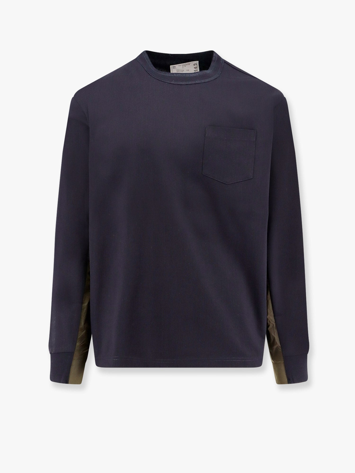 Sacai Cotton T-Shirt With Nylon Insert - 1