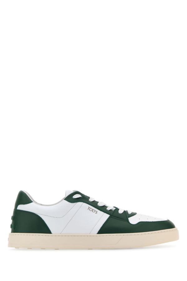 スニーカー TOD'S Two-Tone Leather Sneakers TOD'S Two-tone canvas and leather sneakers | THE OUTNET