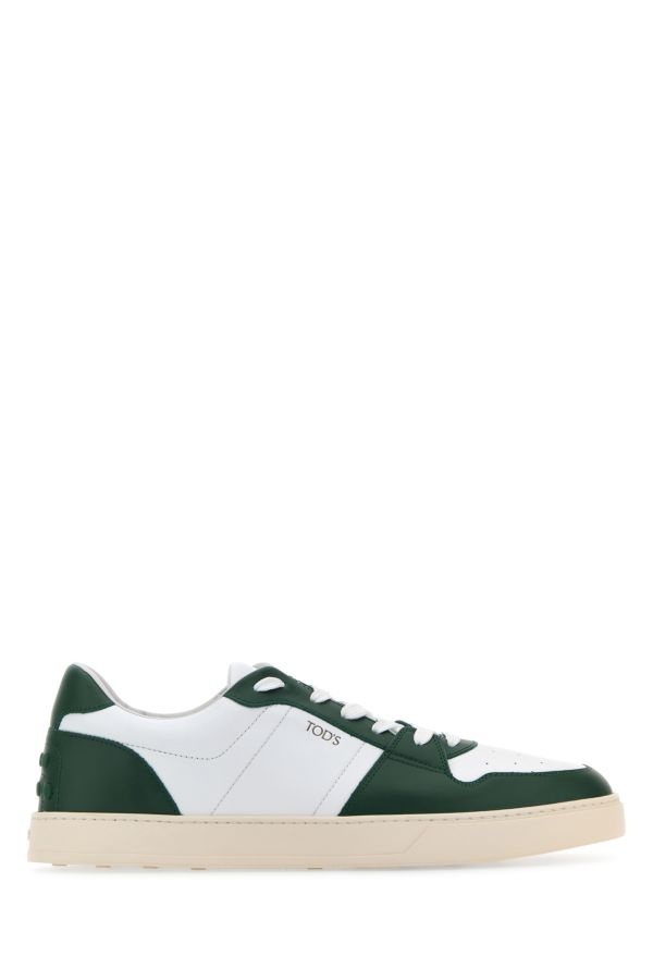 Two-tone leather sneakers - 1