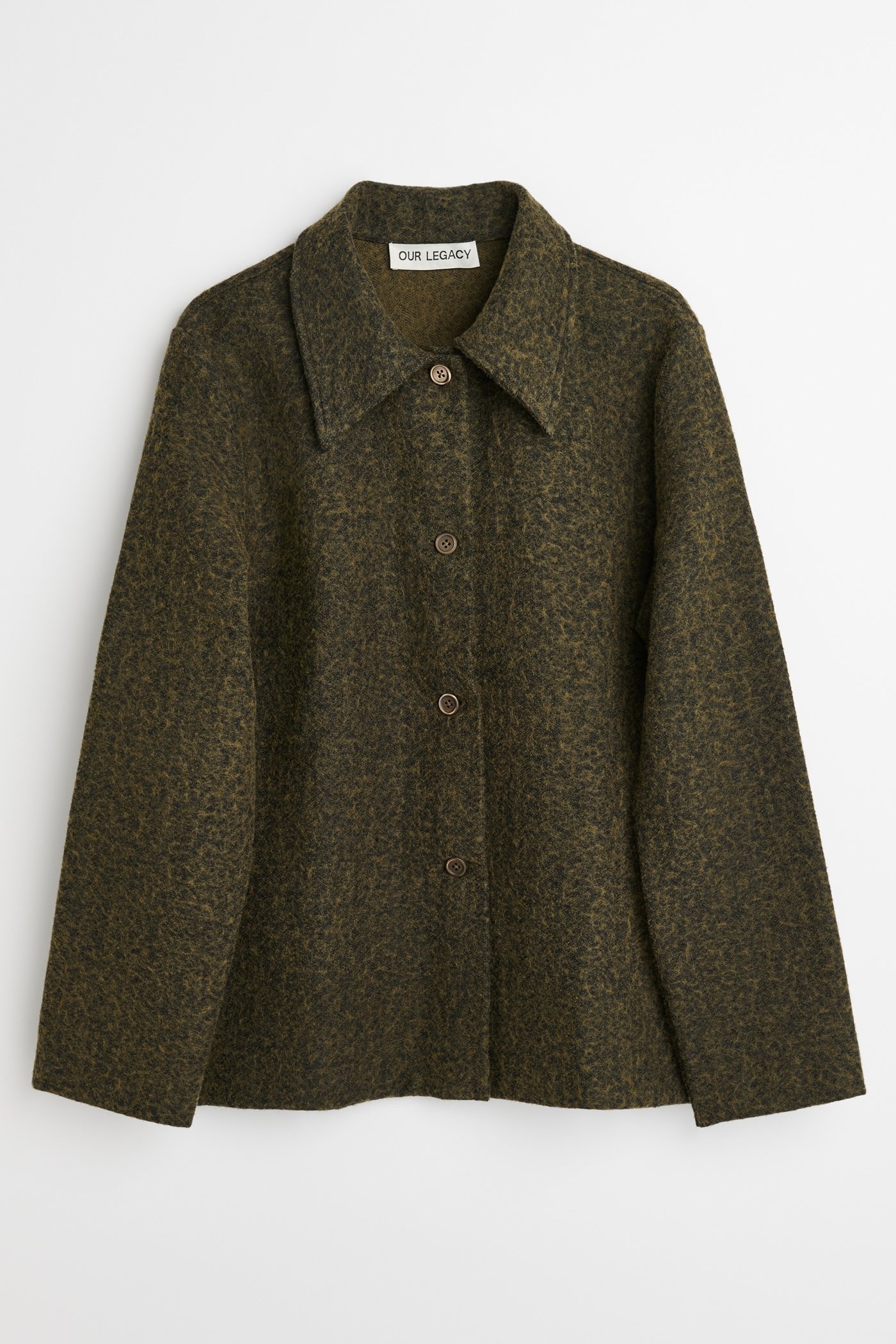 Sanctuary Shirt Black/Moss Fuzz Wool - 1
