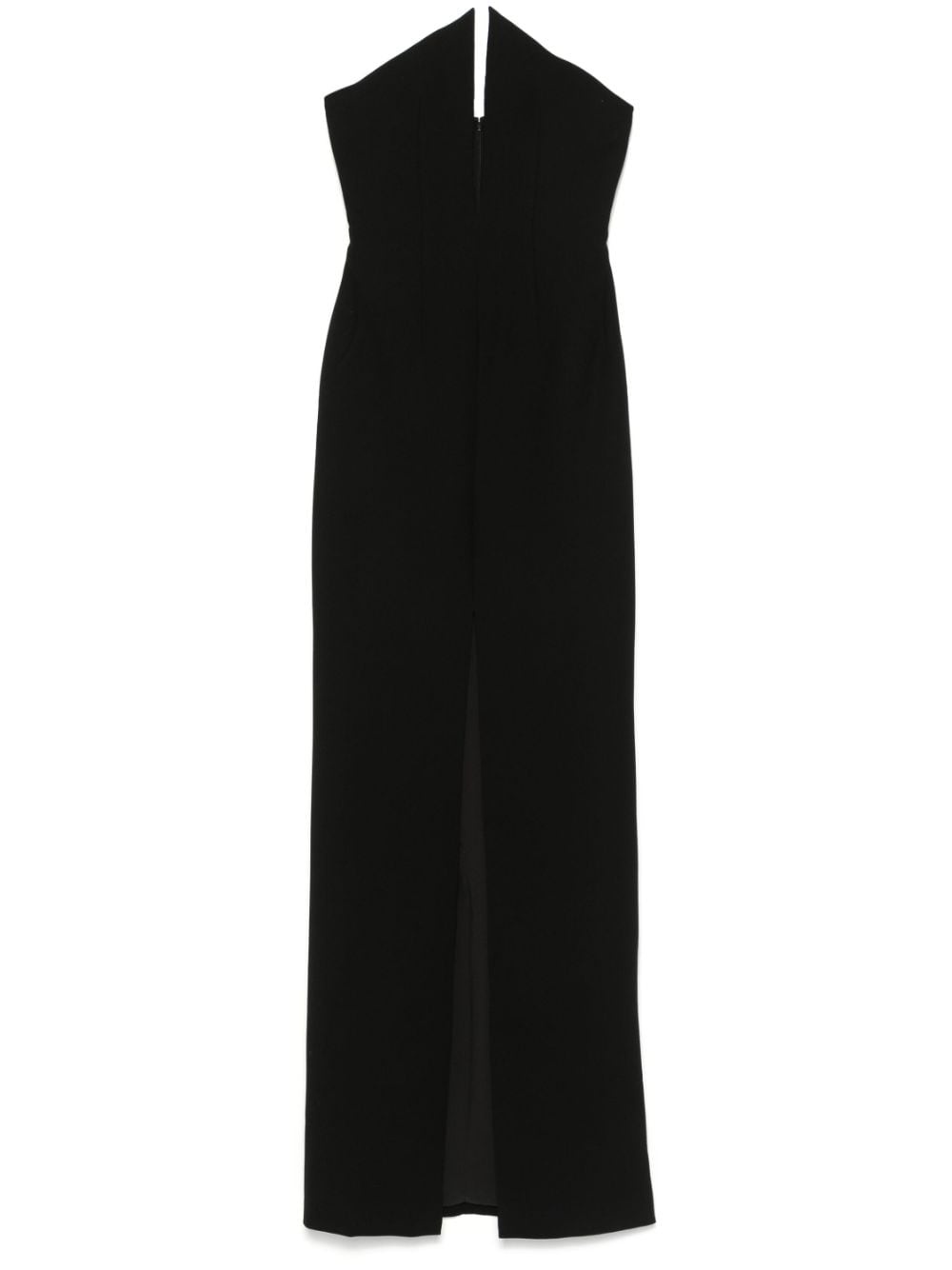 spike-neckline gown - 1