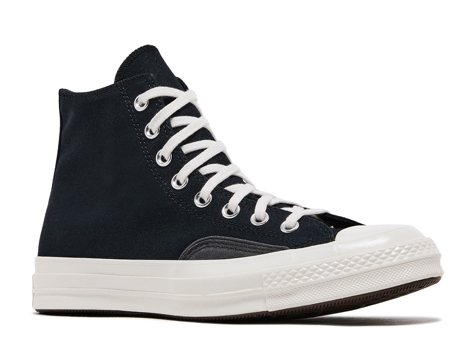 CHUCK 70 LUXE HIGH 'BLACK DARK MATTER FUZZY LACES' - 2