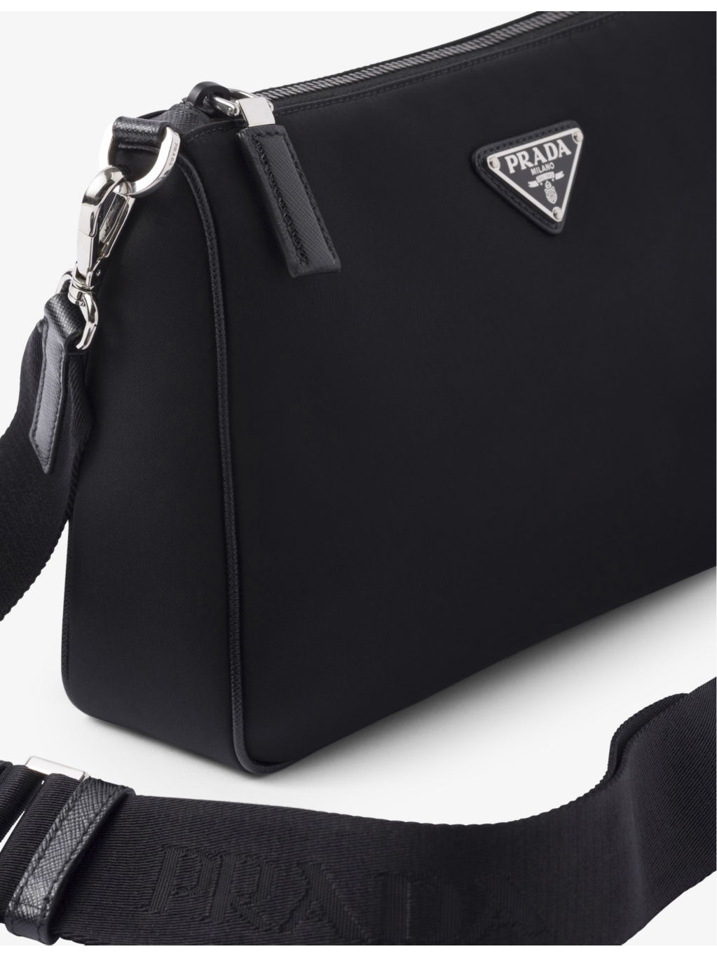 Re-Nylon leather and recycled-nylon shoulder bag - 6
