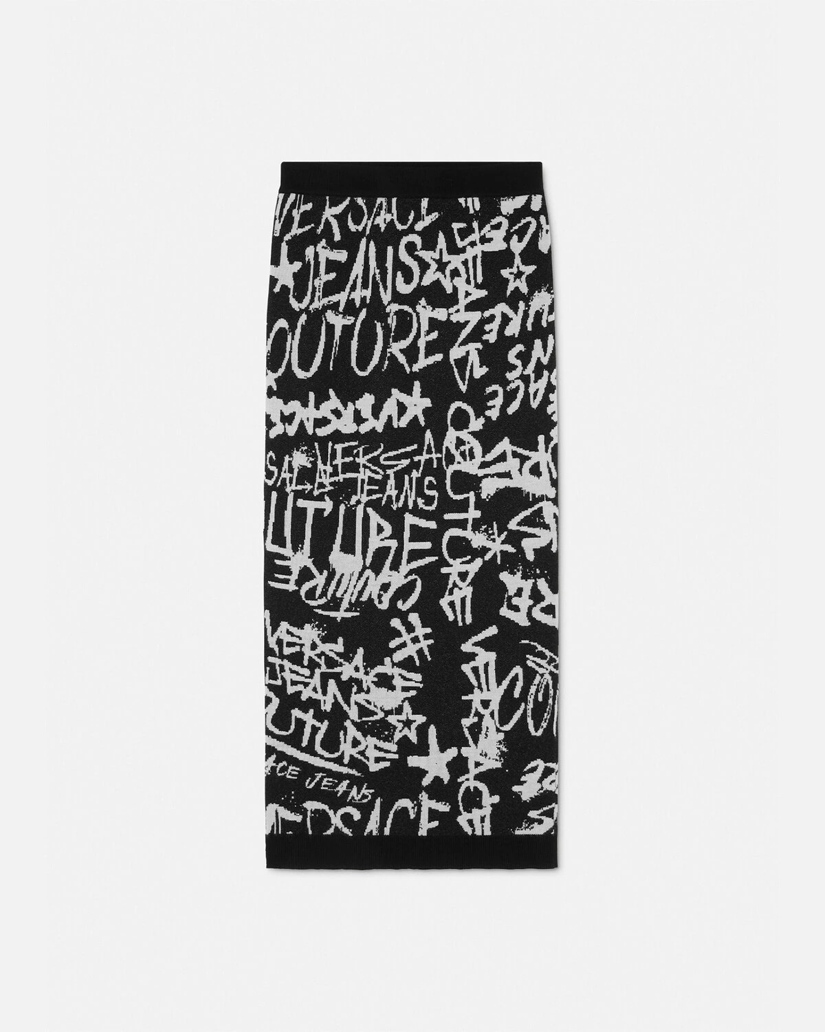 Graffiti Jacquard Midi Skirt - 1