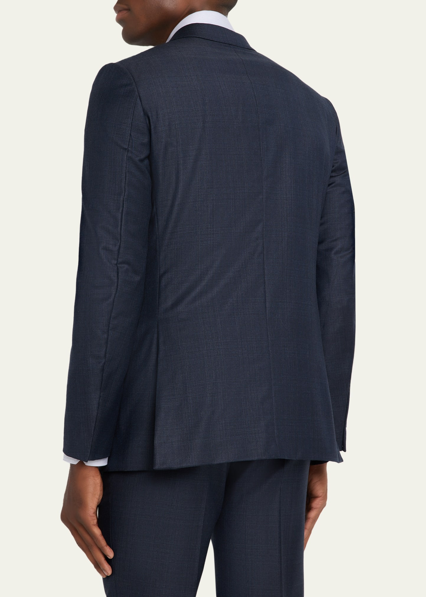 Men's Wool Tonal Plaid Two-Piece Suit - 7
