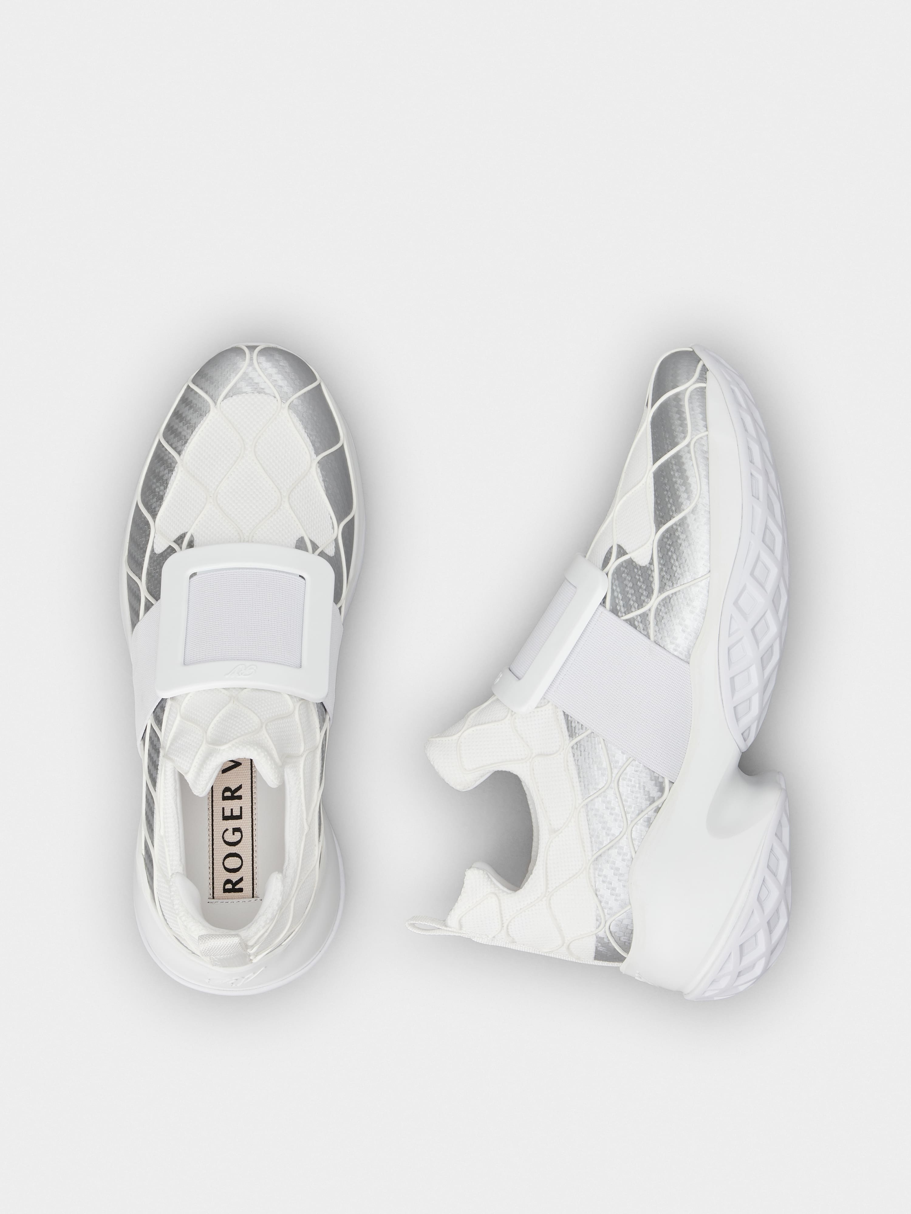 Viv' Run Technical Lacquered Buckle Sneakers in Technical Fabric - 4
