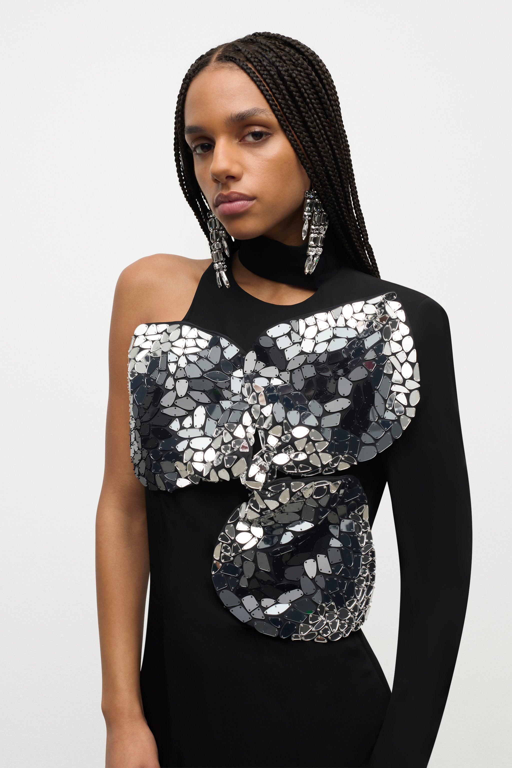 EMBROIDERED OMBRE CRYSTAL GOWN - 5