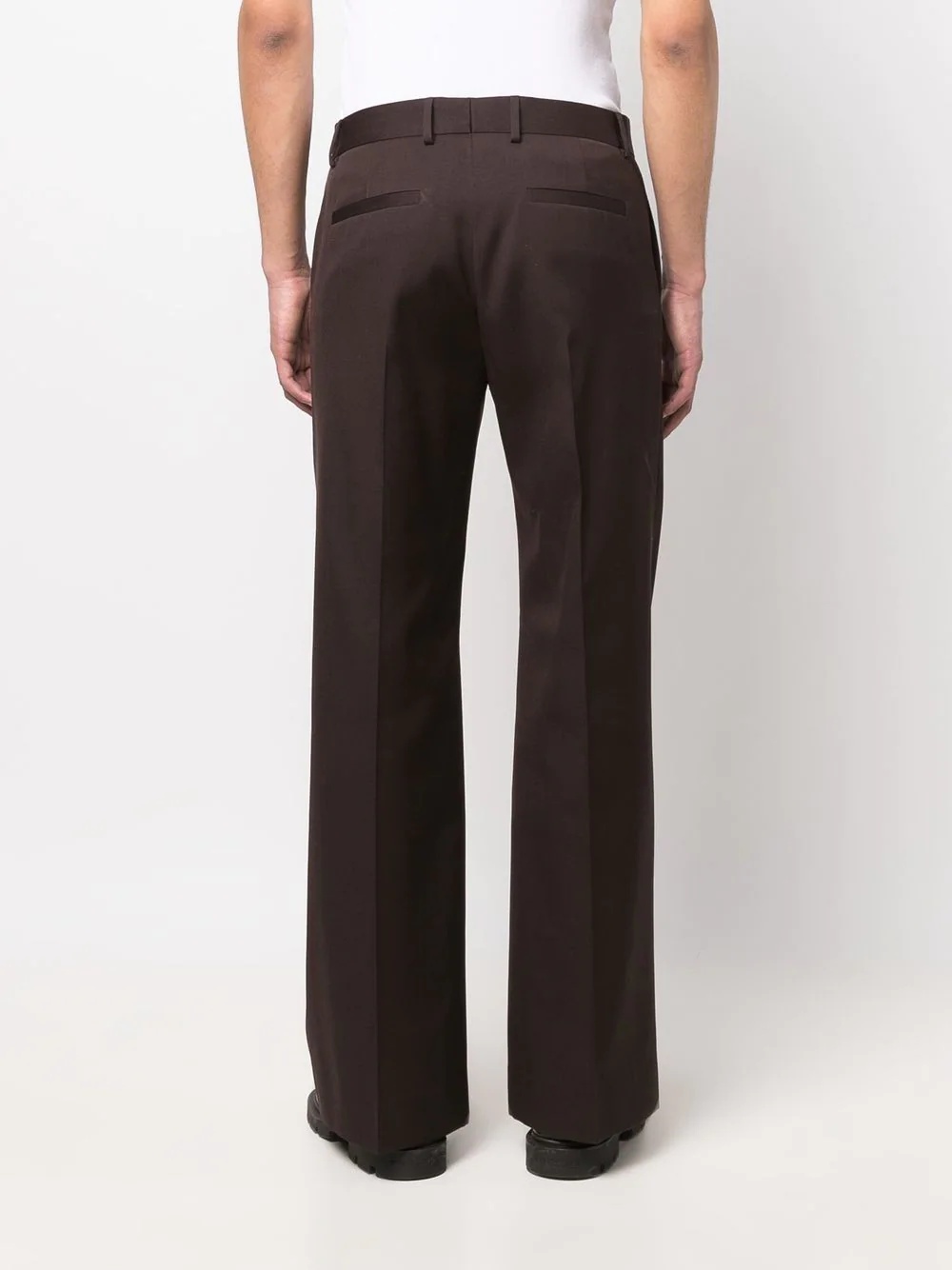 tailored flared-leg trousers - 4