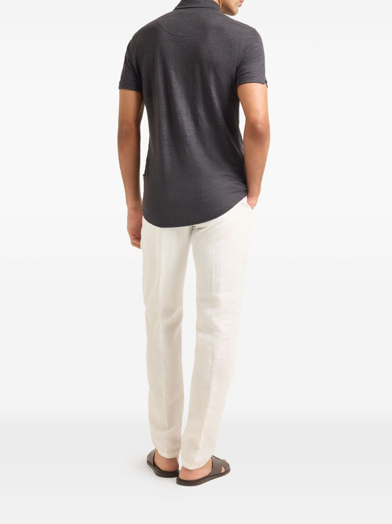 Sebastian linen short-sleeve polo shirt 3