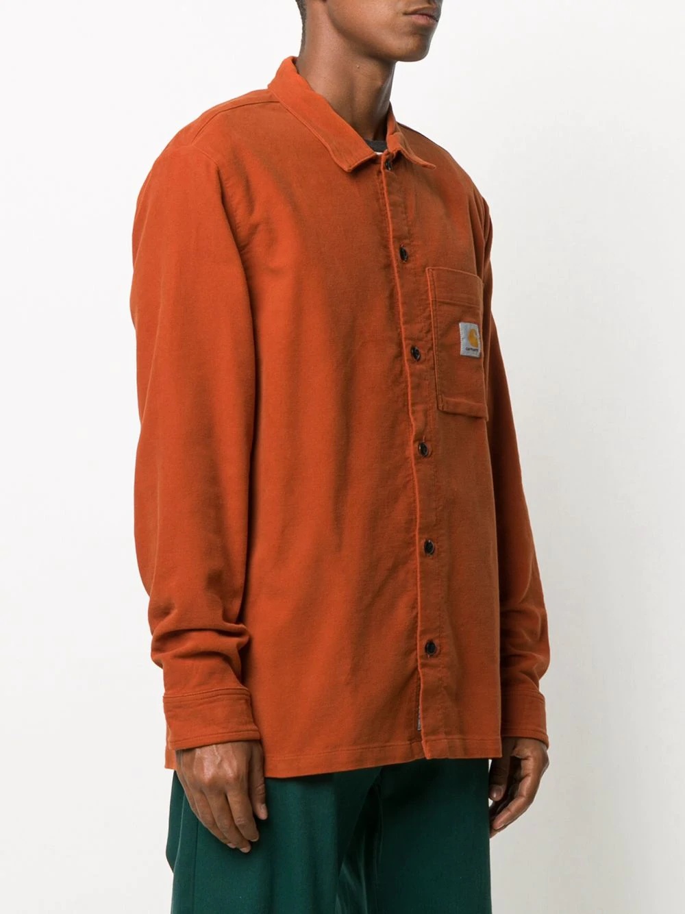 orange cotton shacket - 3