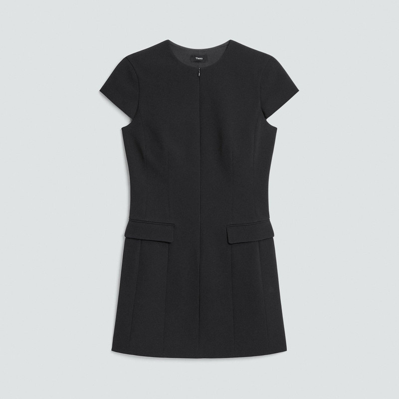Zip Mini Dress in Good Wool 1
