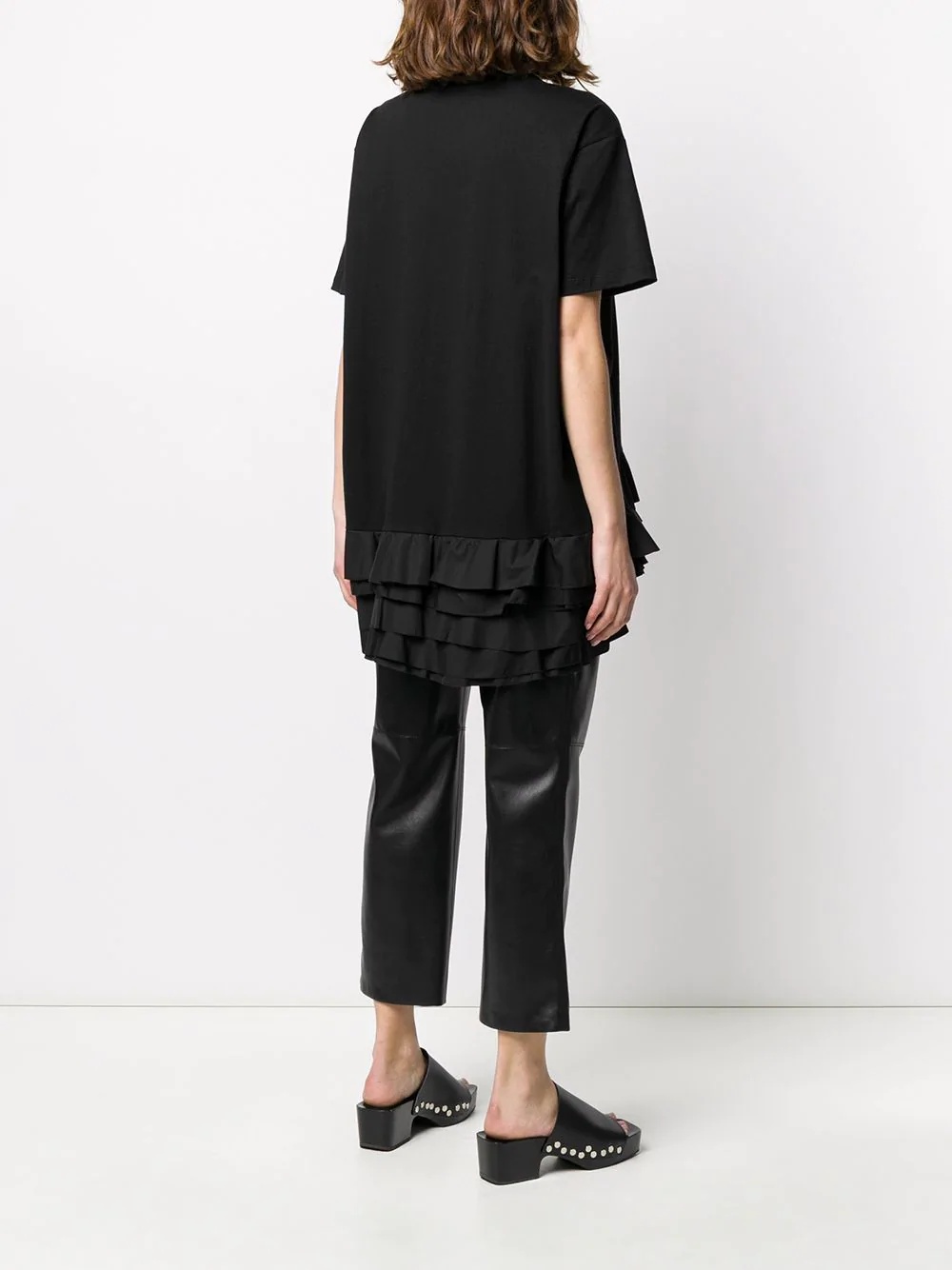 ruffle trim T-shirt - 4