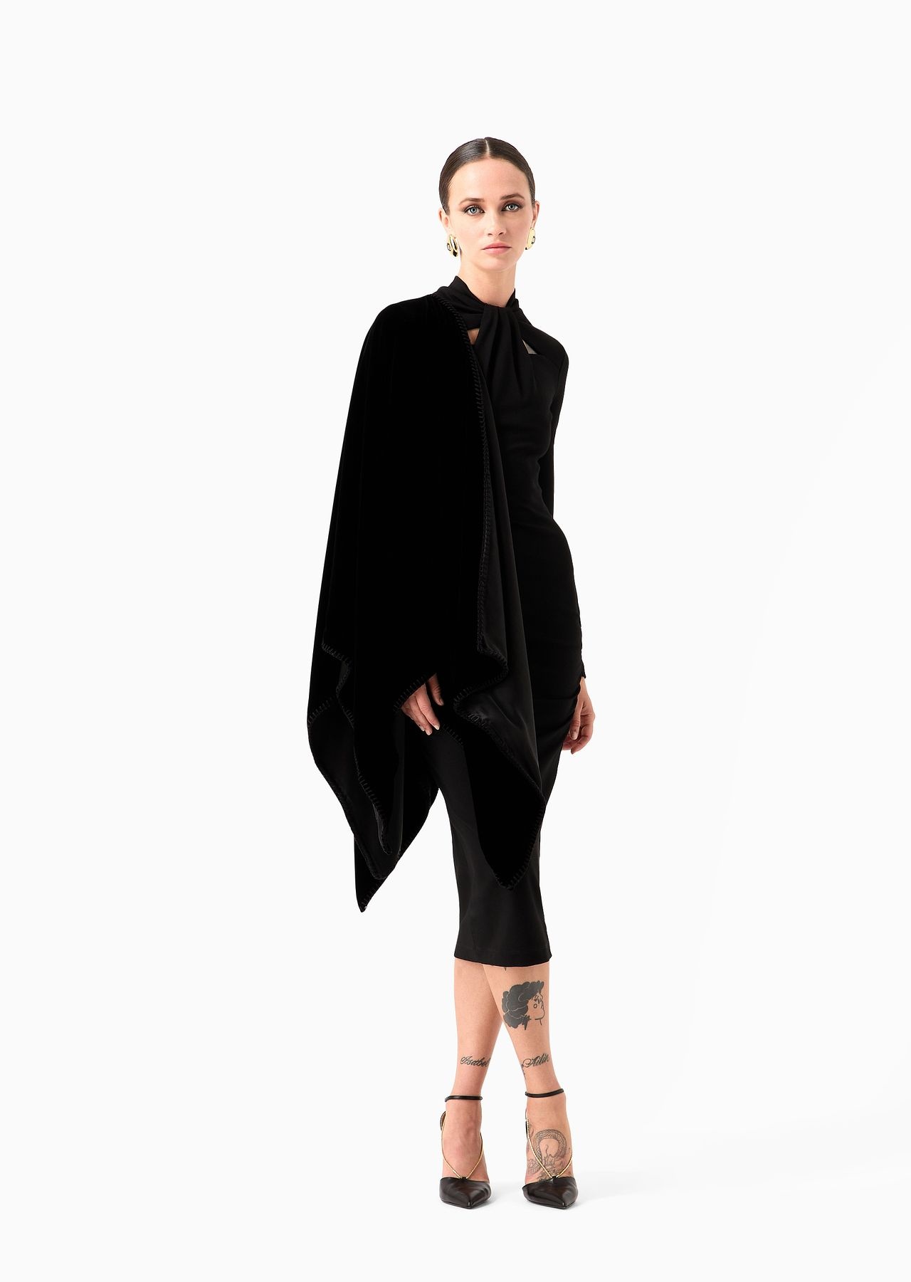 ASV viscose-blend Milano-stitch midi dress - 4