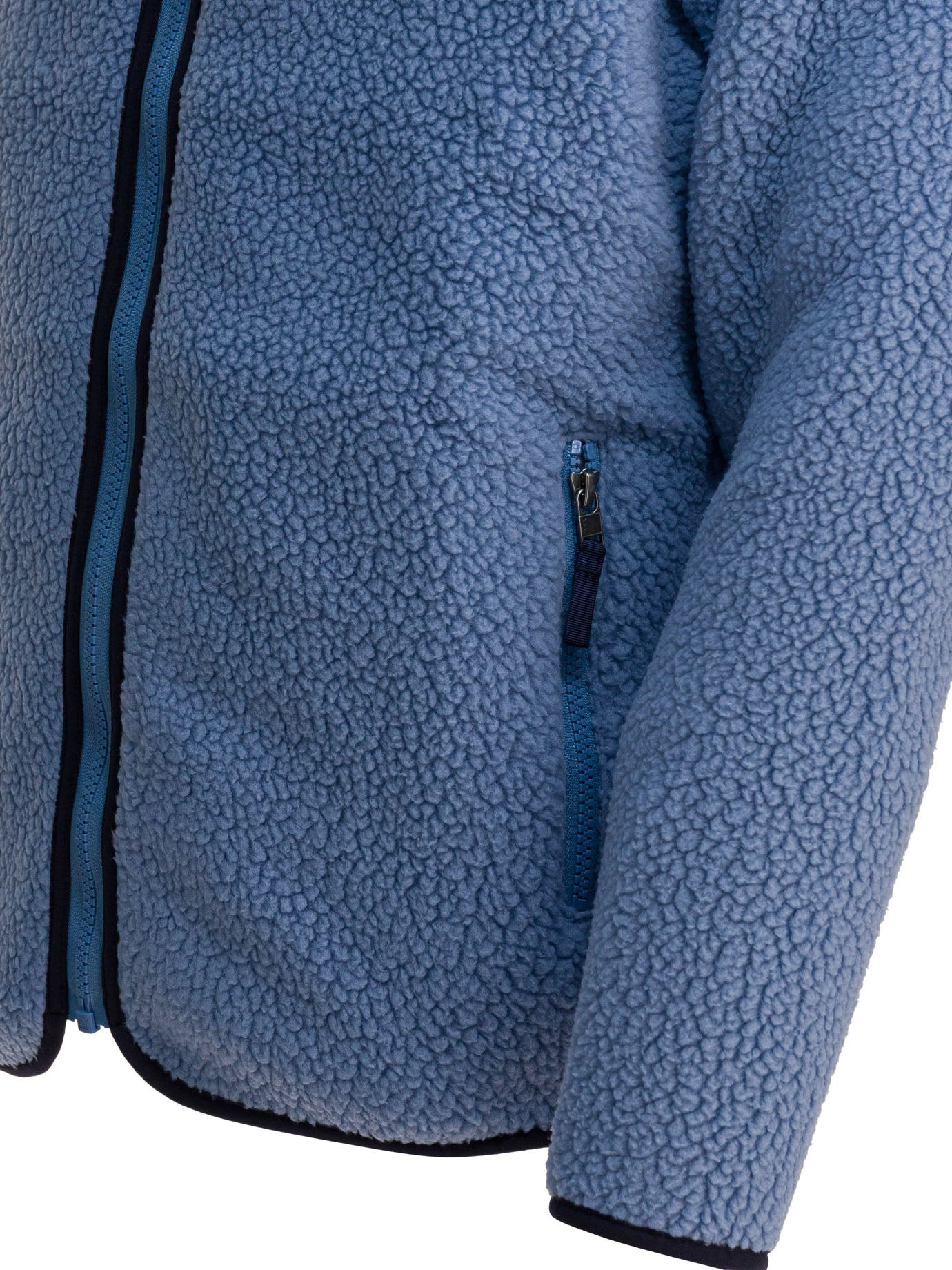 Retro Pile Fleece Jackets Light Blue - 4