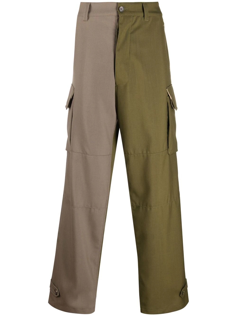 oversize colour-block cargo pants - 1