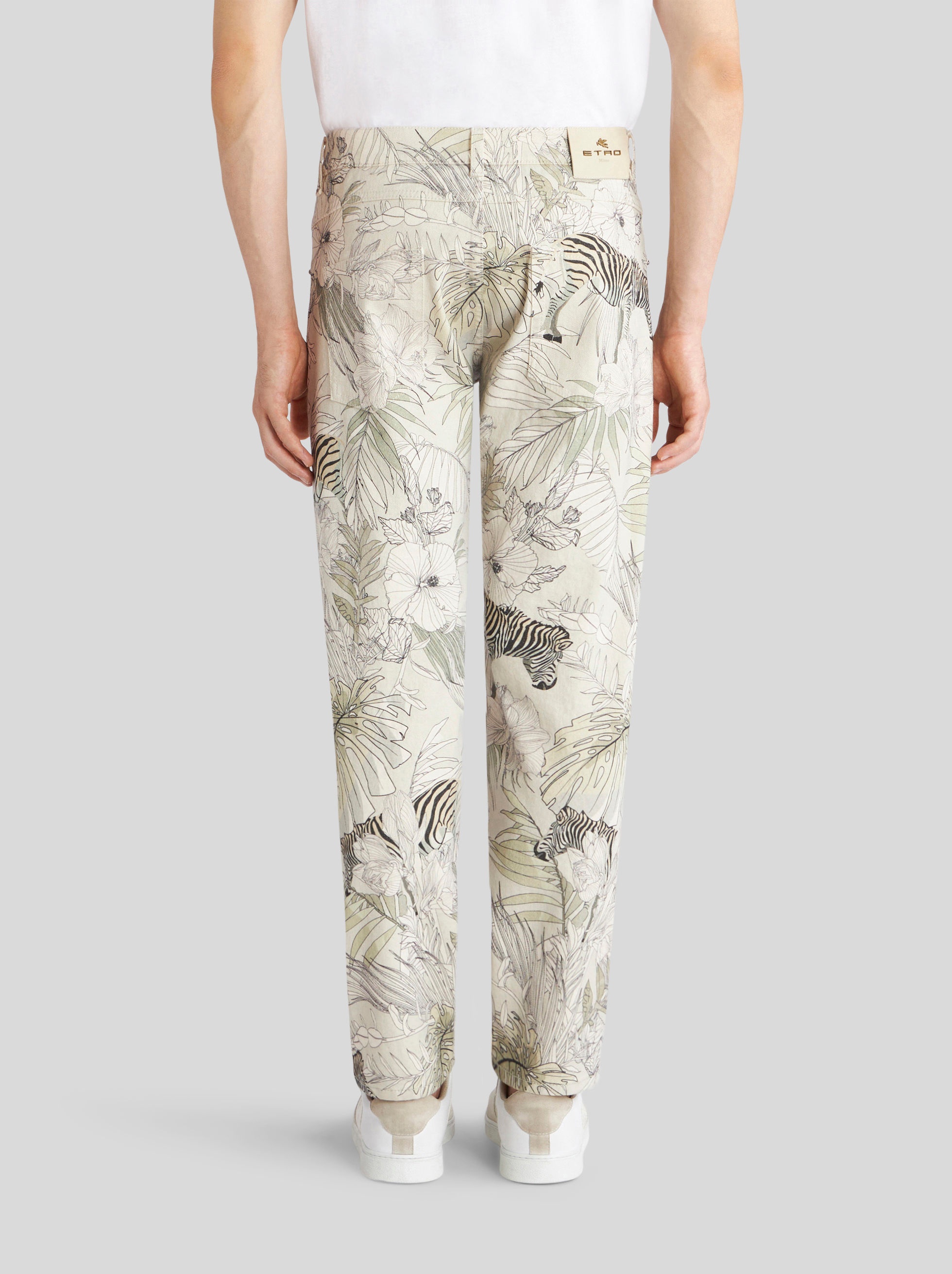 JEANS WITH TROPICAL PRINT AND ZEBRAS - 4