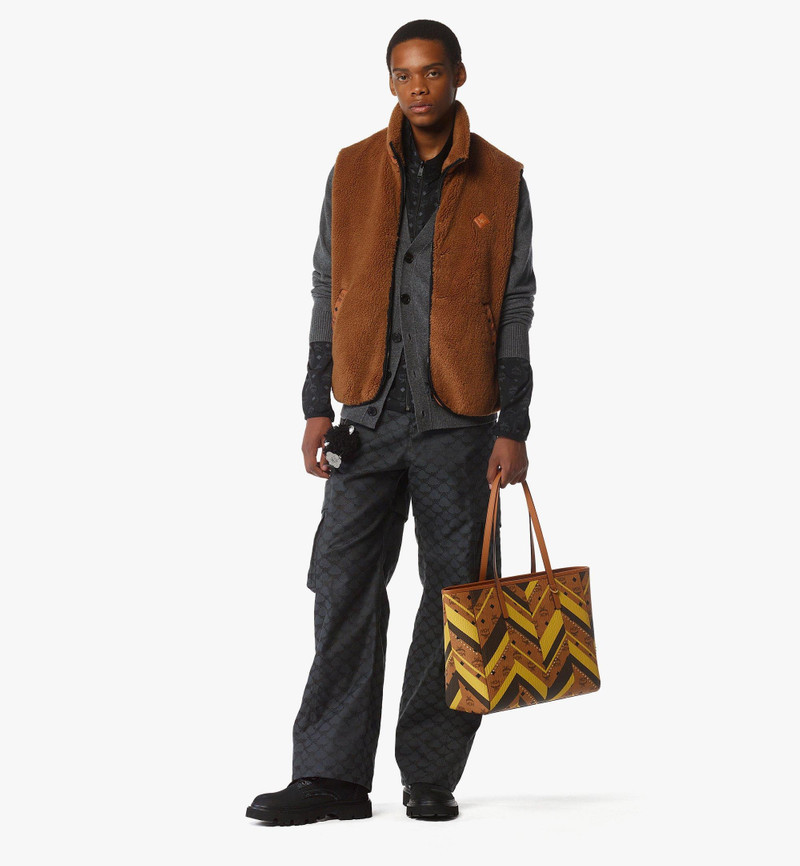 Studded Toni Top-Zip Shopper in Mega Herringbone Visetos 7