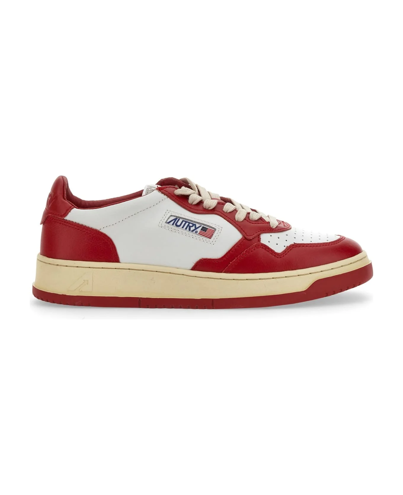 01 Sneakers In Red Leather - 1