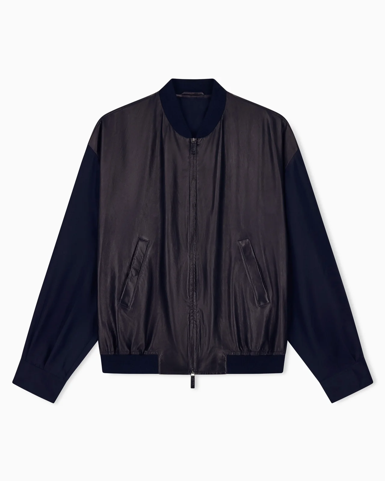 BLOUSON JACKET OVERSIZED FIT LEATHER WITH SILK LINING - 1