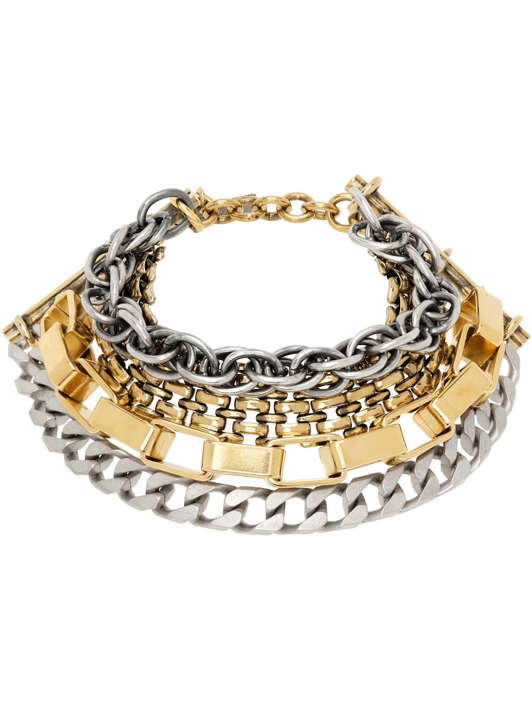 Silver & Gold Mixed Chain Bracelet - 1