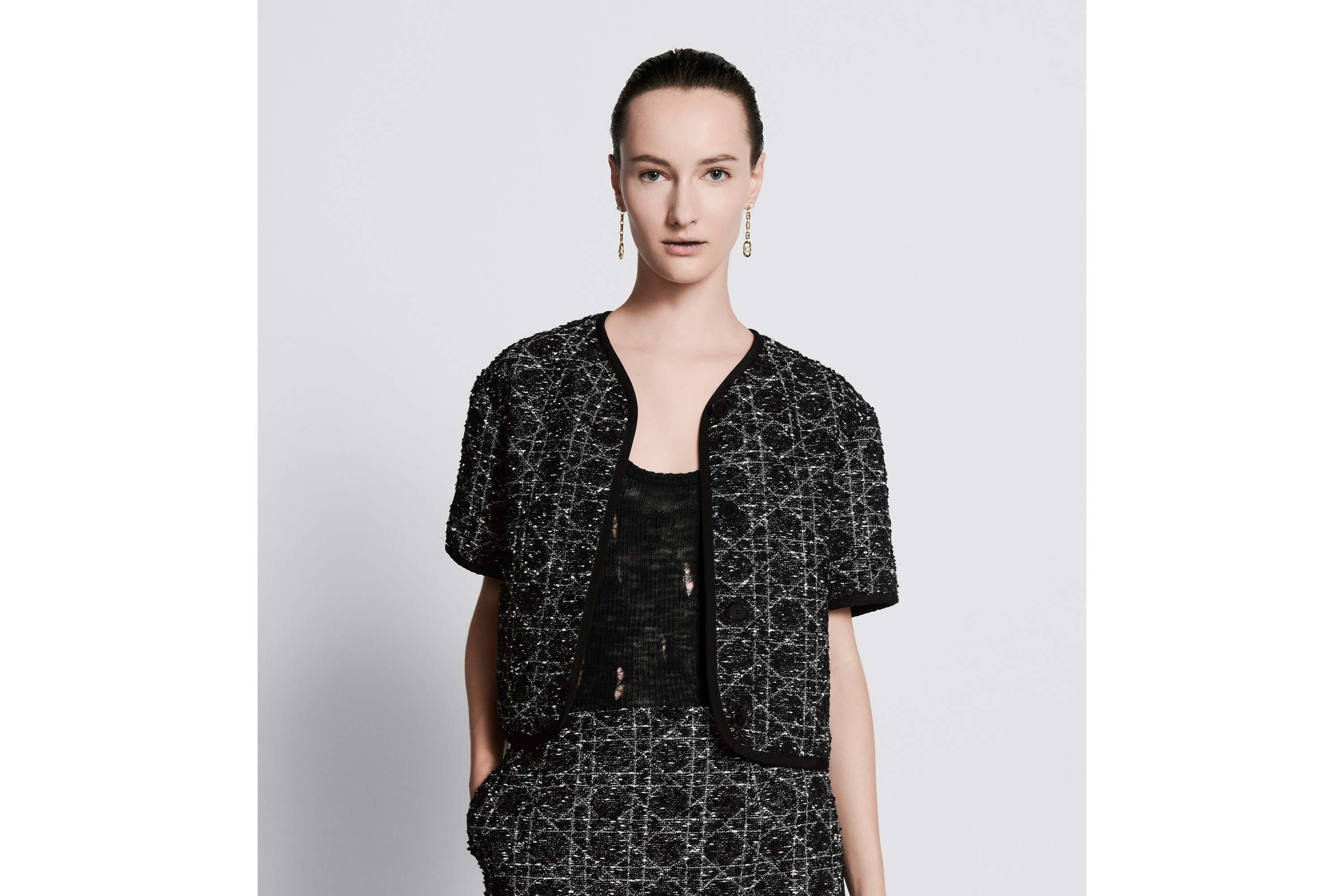 Macrocannage Short-Sleeved Jacket - 4