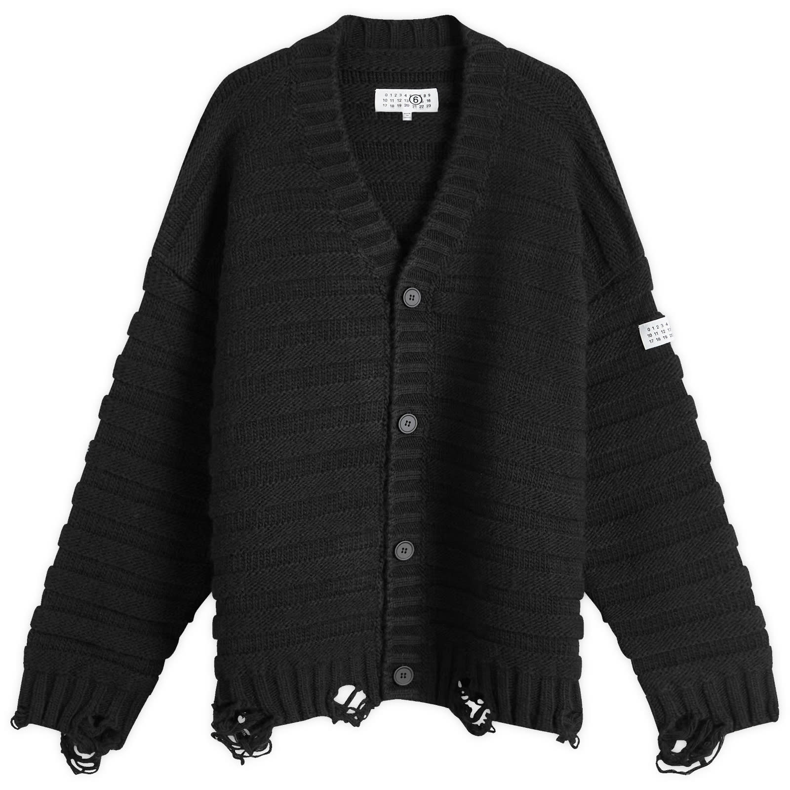 MM6 Maison Margiela Horizontal Rib Cardigan - 1