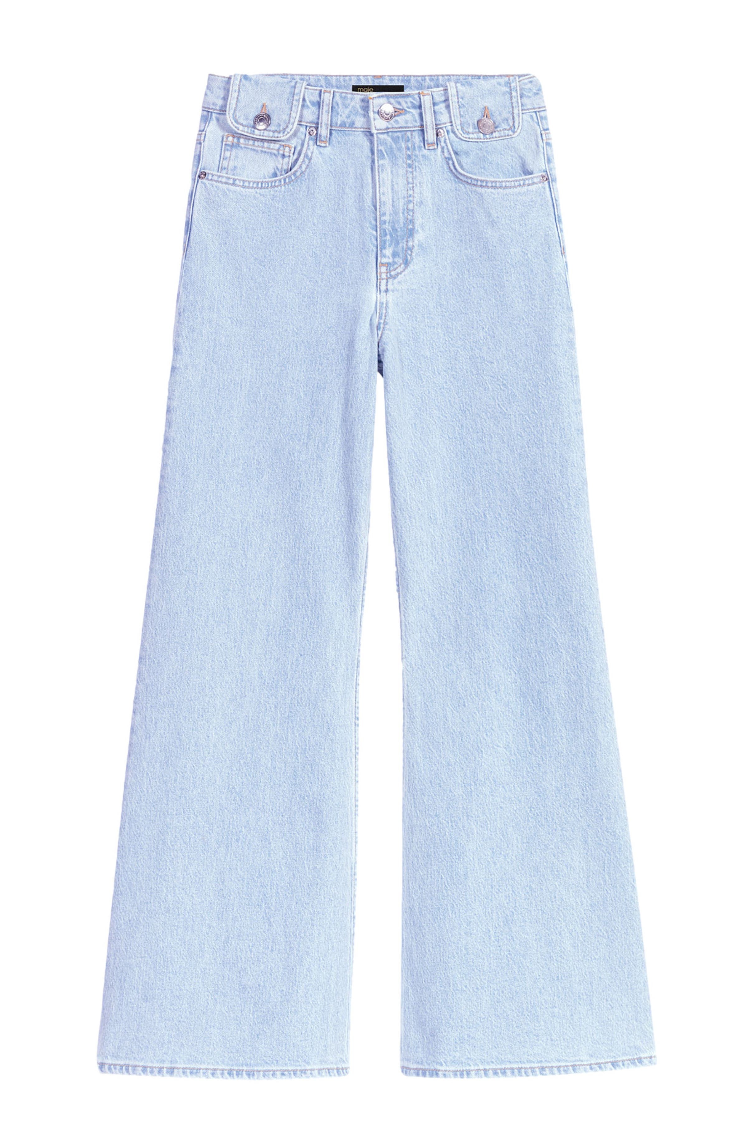 maje Faded wide-leg jeans in Light Blue at Nordstrom - 8