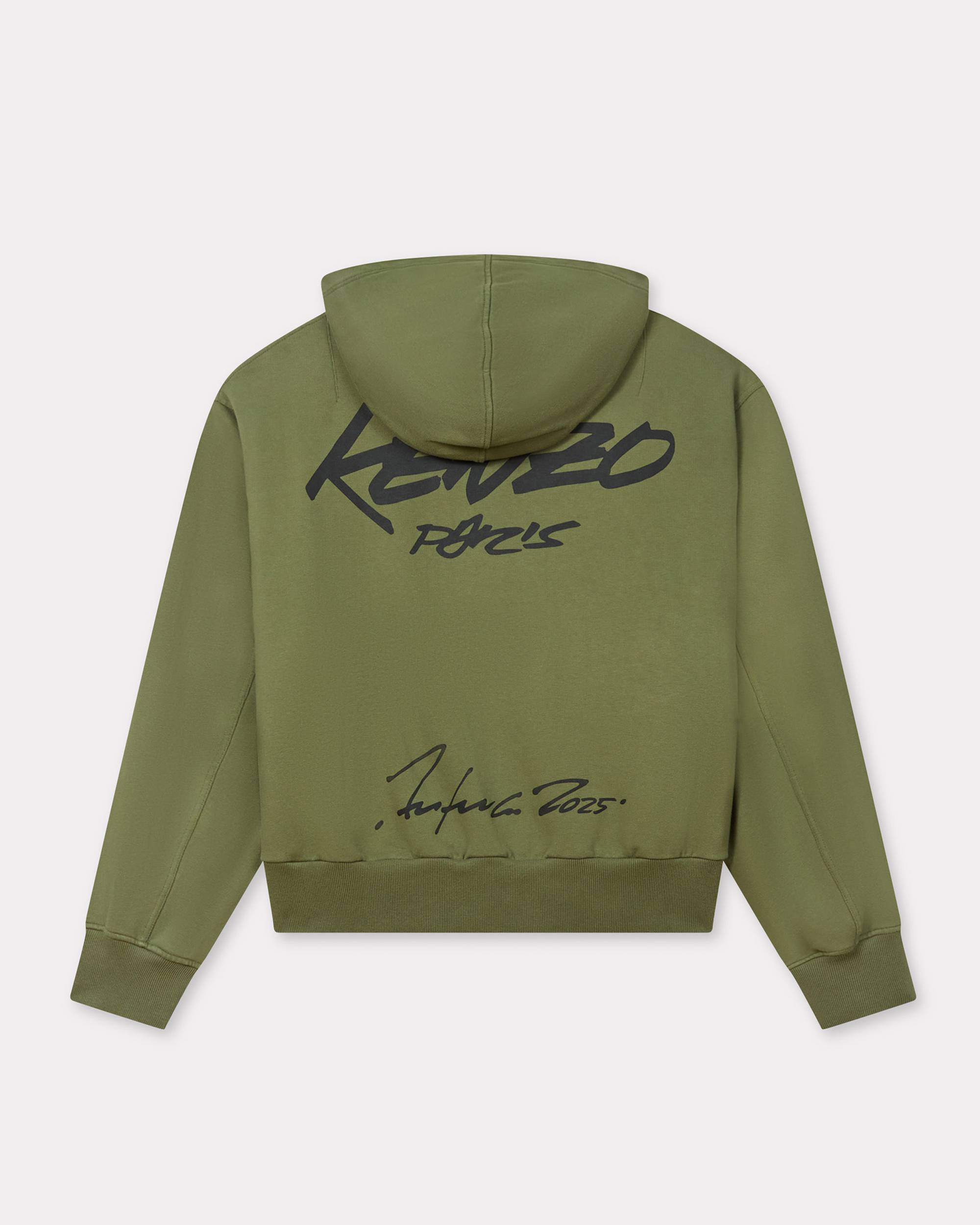 'Kenzo x Futura 2000' boxy full-zip hoodie in cotton - 2