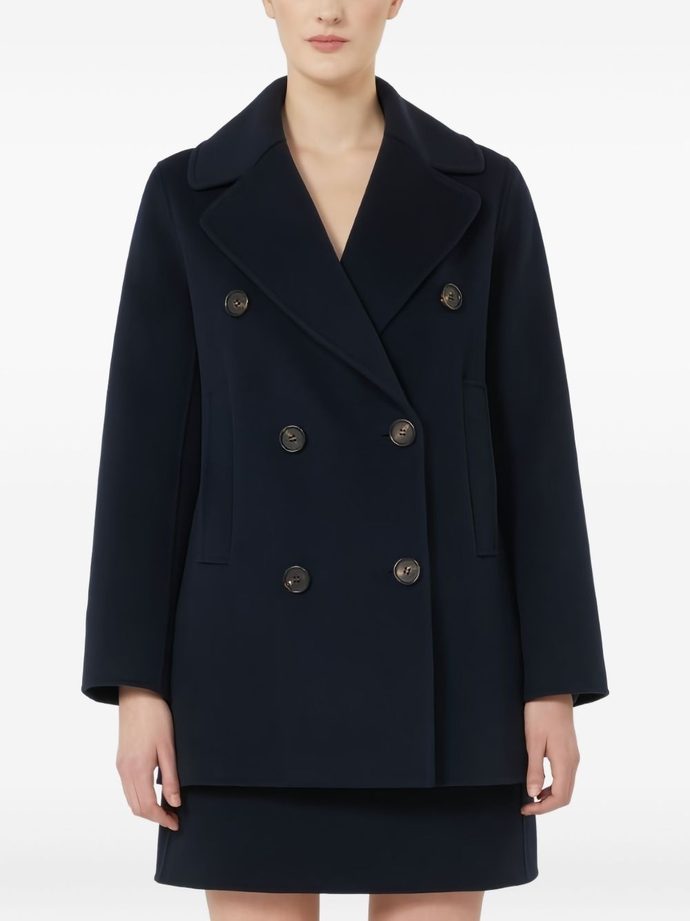 Caban double-breasted wool coat - 3