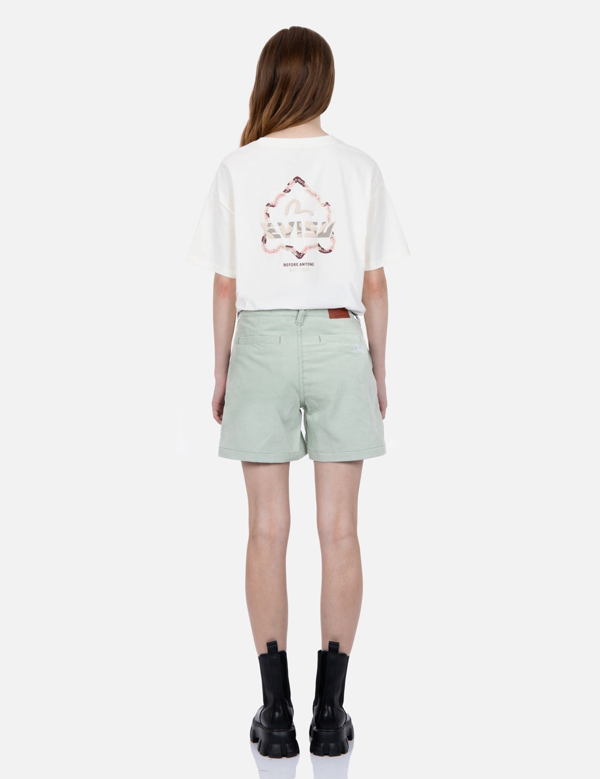 Seagull Embroidery Corduroy Shorts - 5