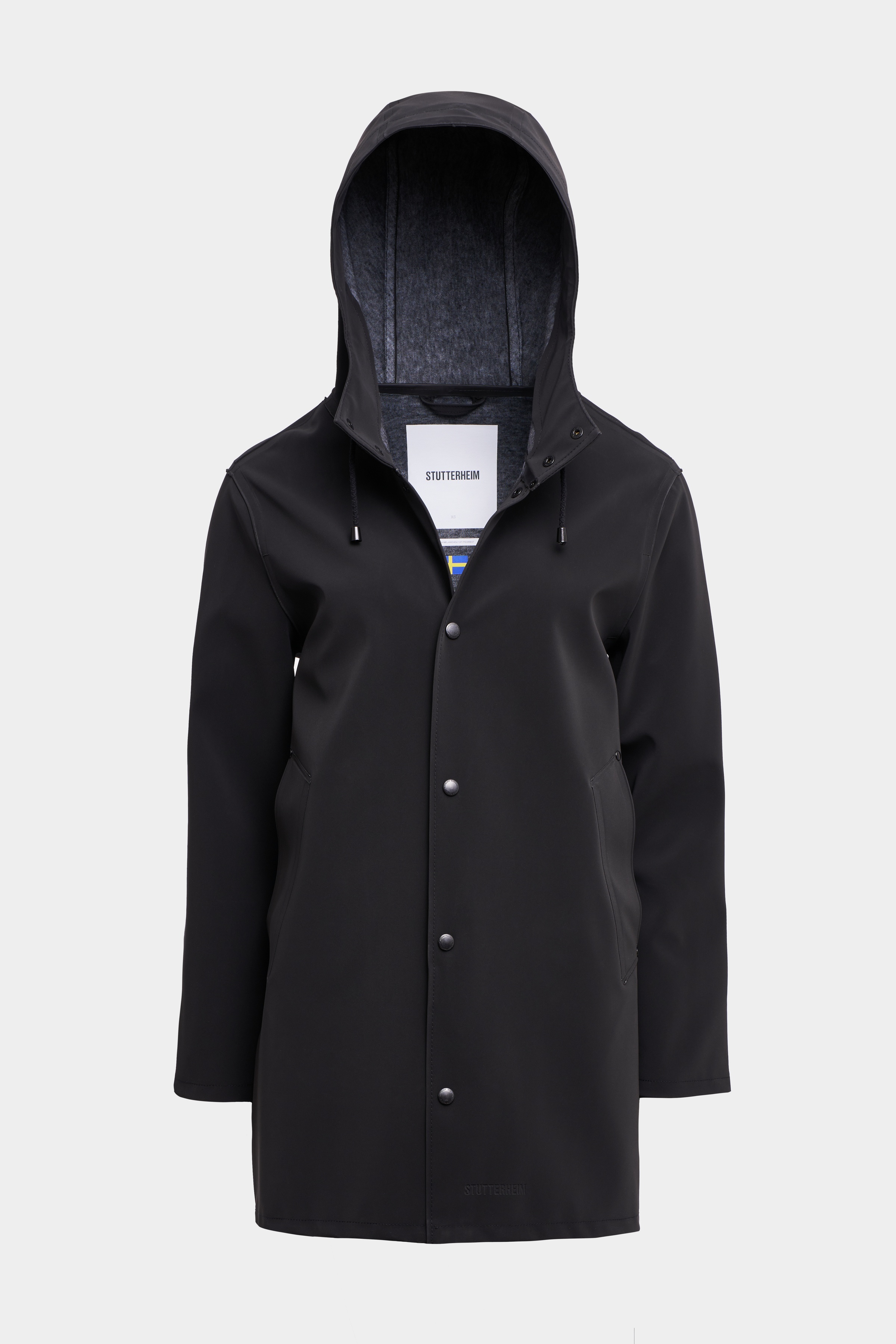 Stockholm Matte Raincoat Black - 1