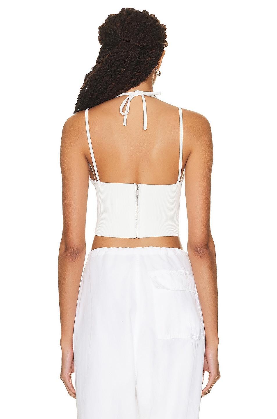 Dion Lee Leaf Crochet Corset Top forward REVERSIBLE