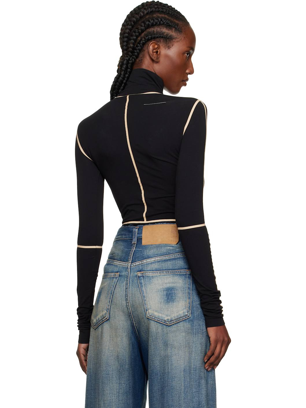 Black Long-Sleeve Bodysuit - 3