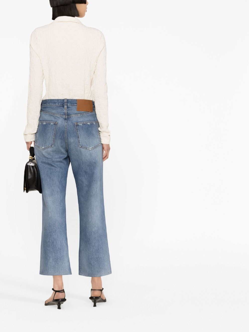 cropped flared jeans - 4
