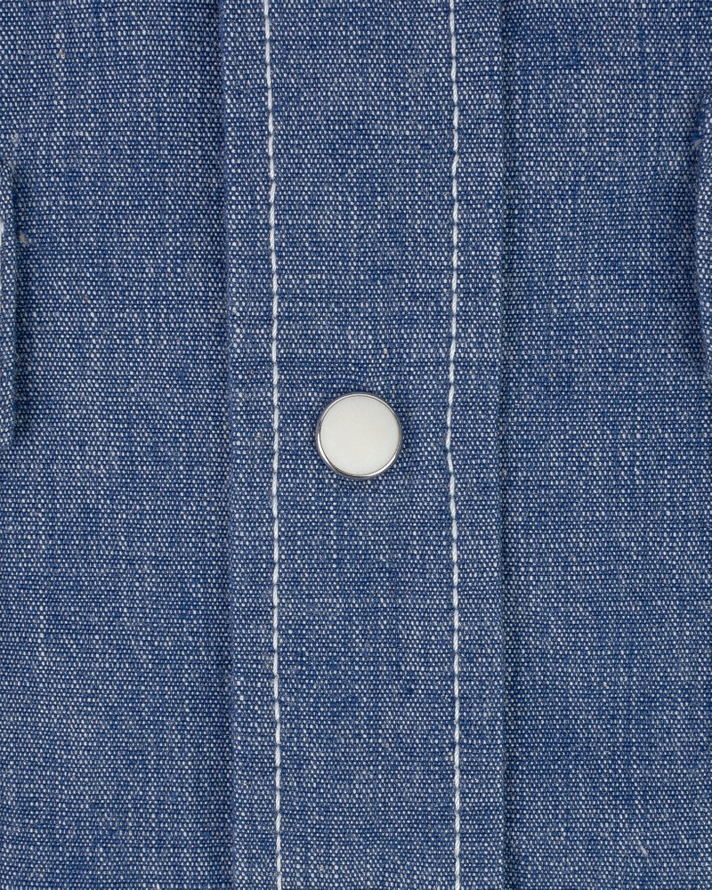 IHSH-13-BLU 10OZ SELVEDGE CHAMBRAY SINGLE YOKE WESTERN SHIRT - BLUE 16