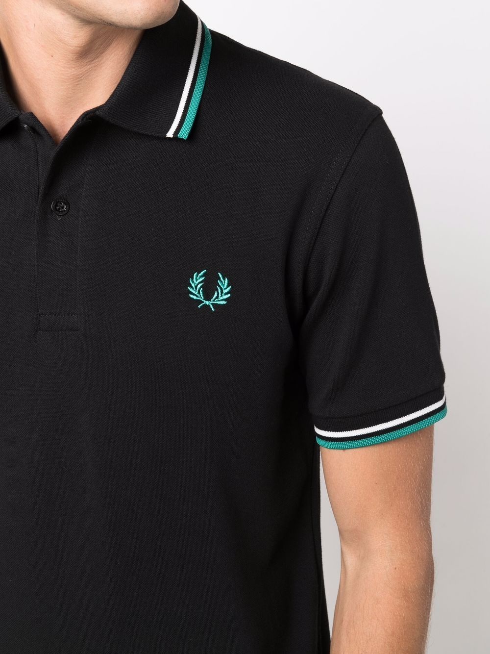 embroidered logo polo shirt - 5