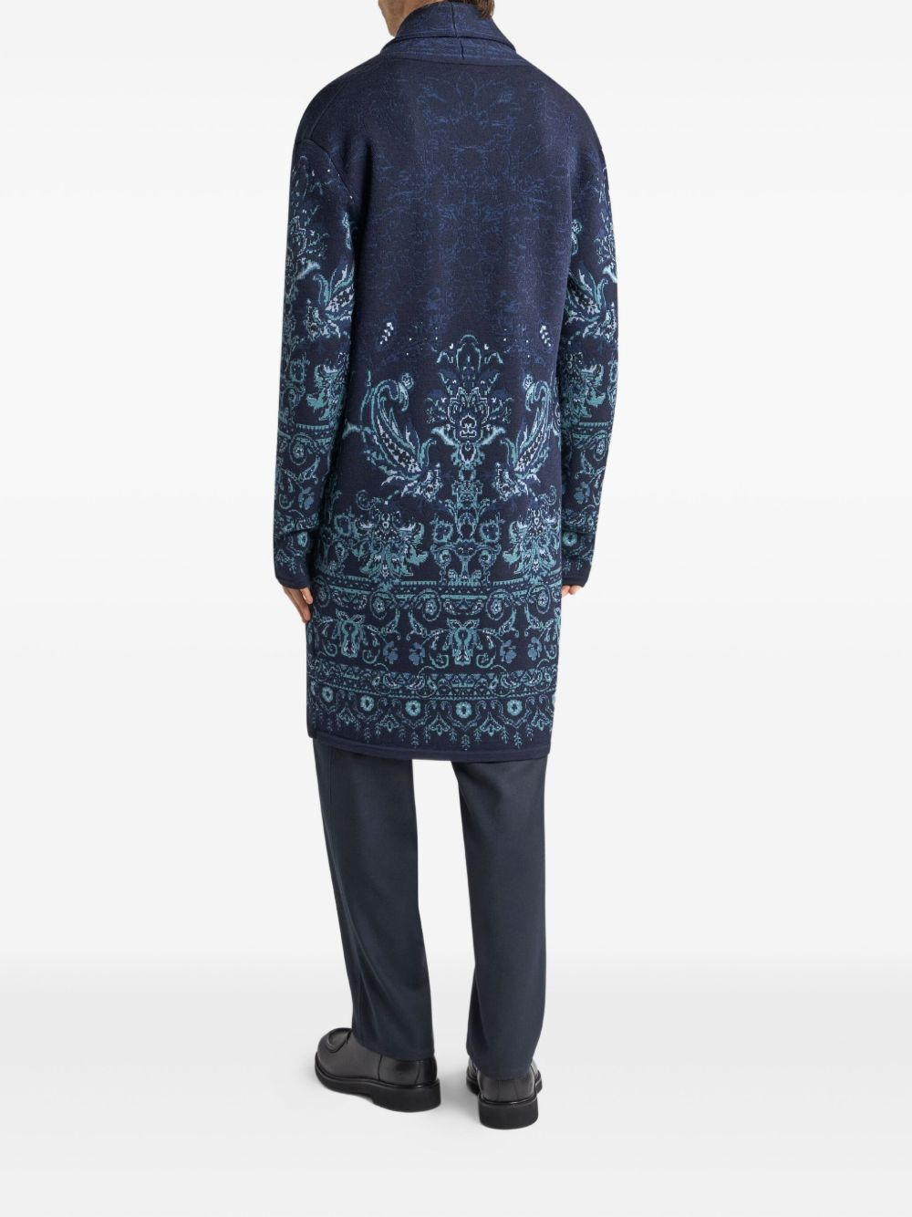 paisley-jacquard cardigan - 4