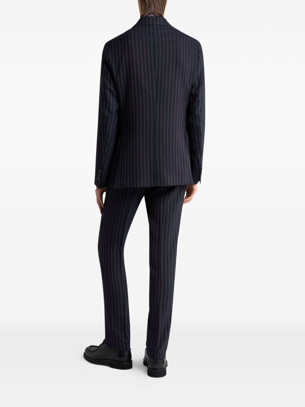 striped wool-blend suit - 3