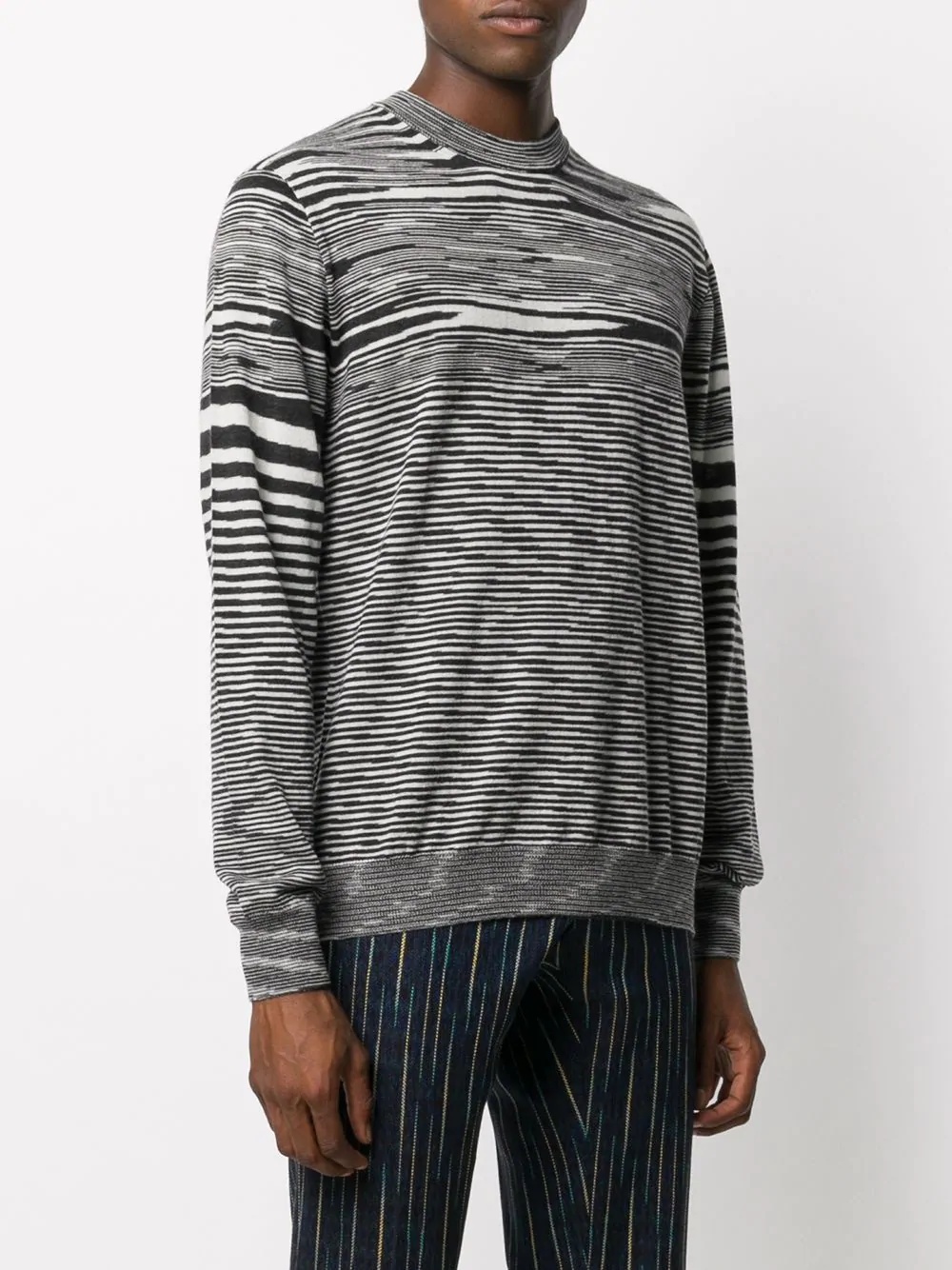 distorted stripe pattern jumper - 3