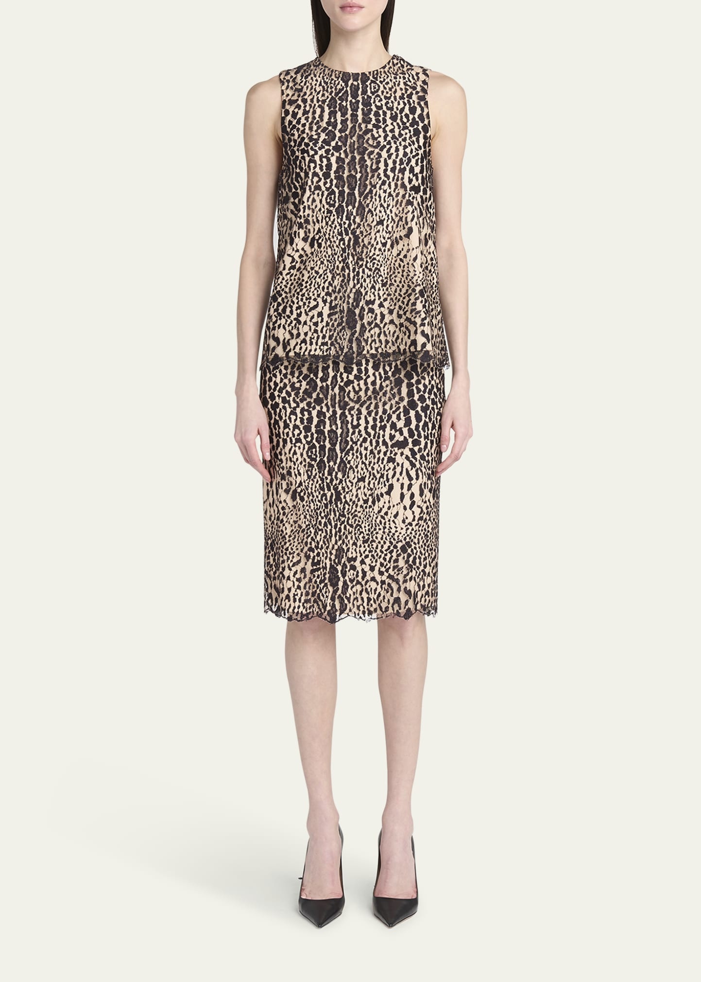 Leopard Lace Sleeveless Top - 2