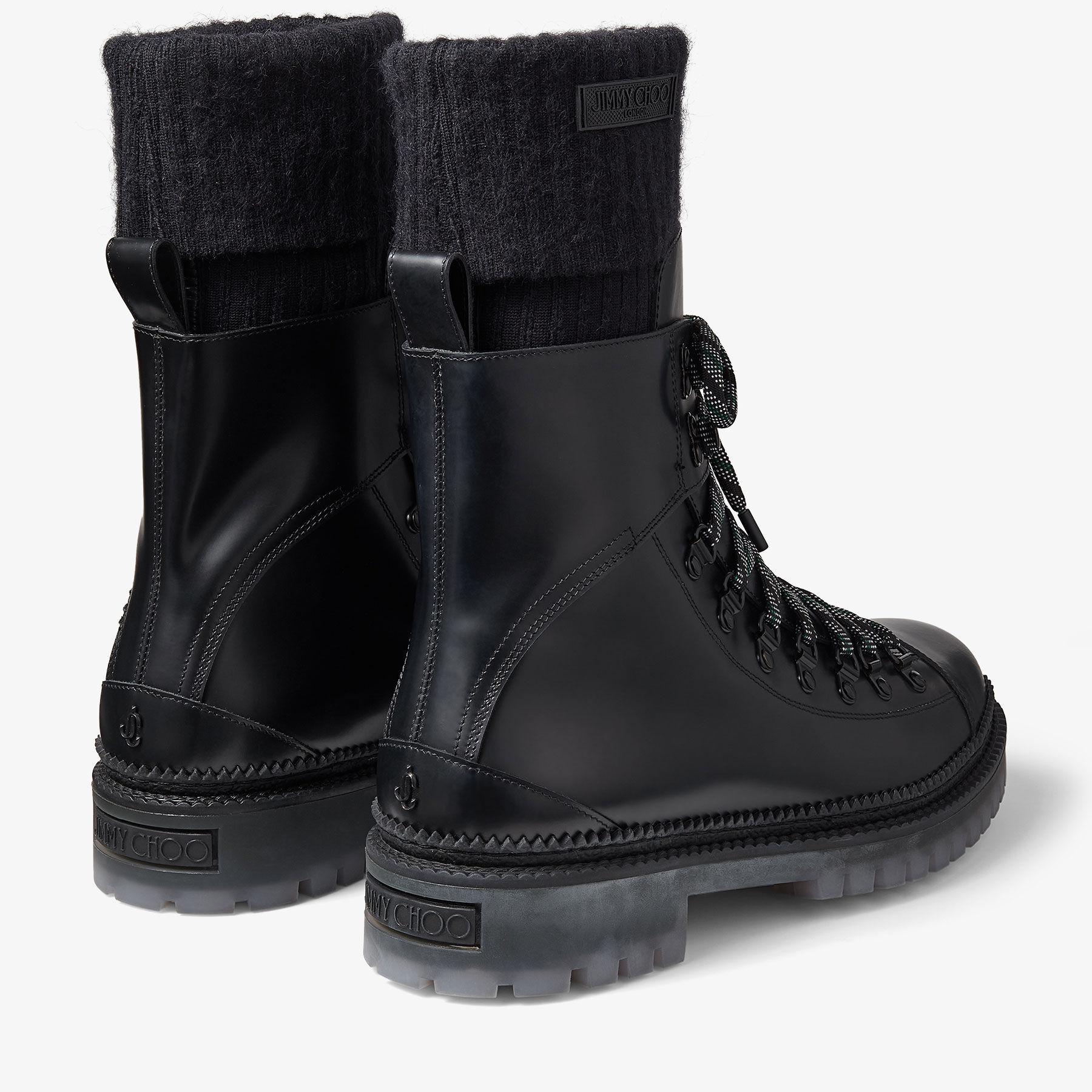 Devin
Black Smooth Leather Boots with Knitted Socks - 4