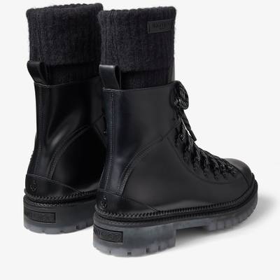 JIMMY CHOO Devin
Black Smooth Leather Boots with Knitted Socks outlook