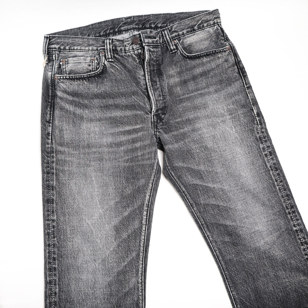 1108BKHW Slim Straight 13.7oz Selvedge Denim Black Dartford - 2