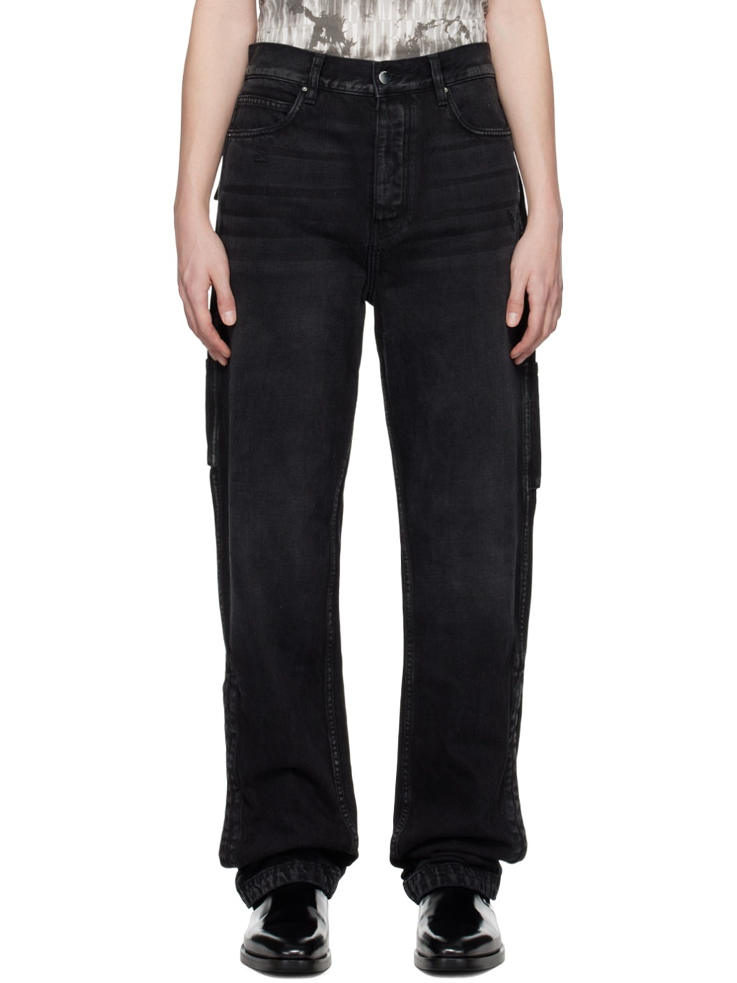 Black Stack Workman Jeans - 1