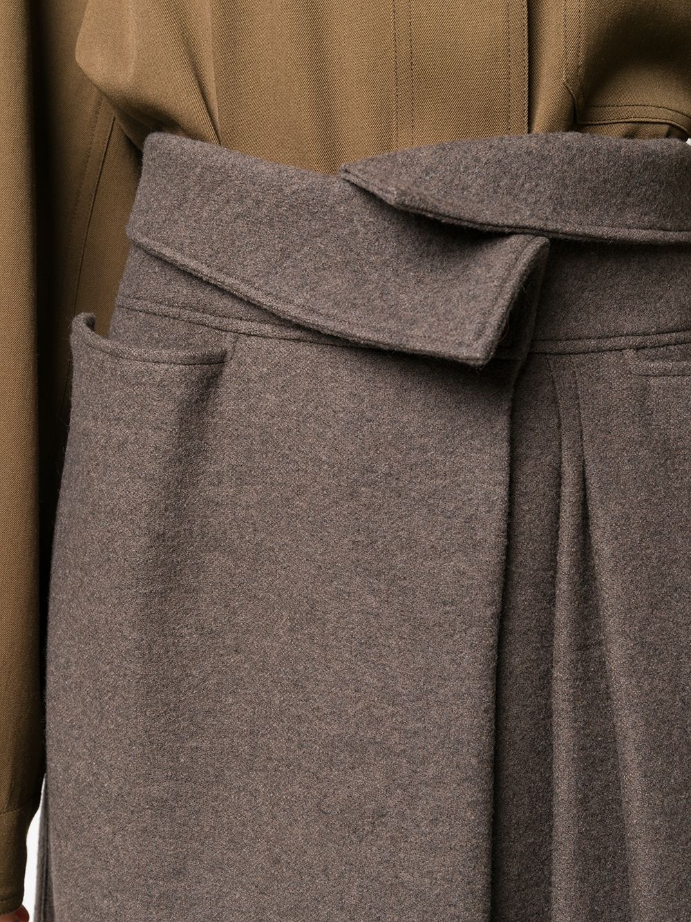 high-waisted wool skirt - 5