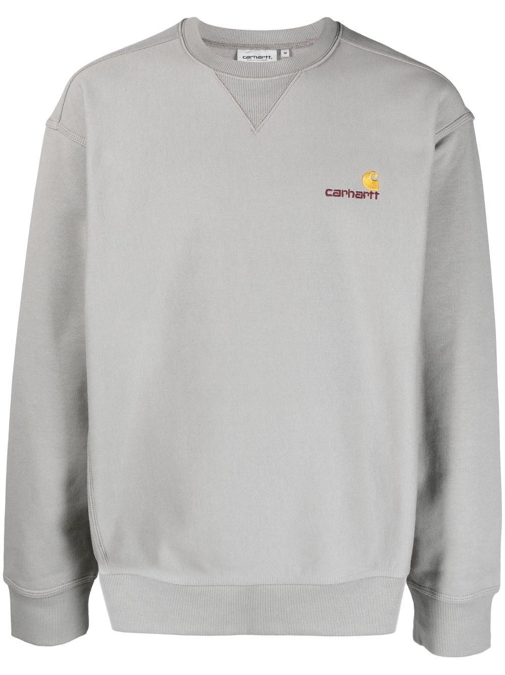 logo-embroidered cotton sweatshirt - 1