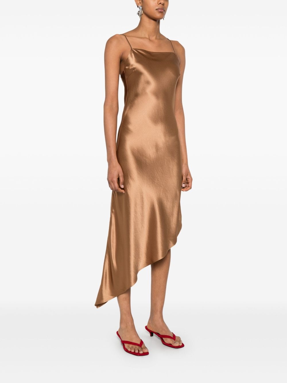 satin midi dress - 3