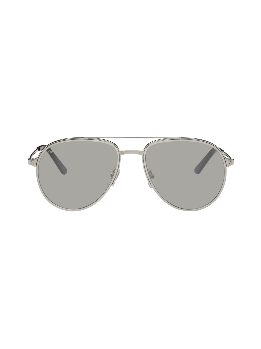 Silver Aviator Sunglasses - 1